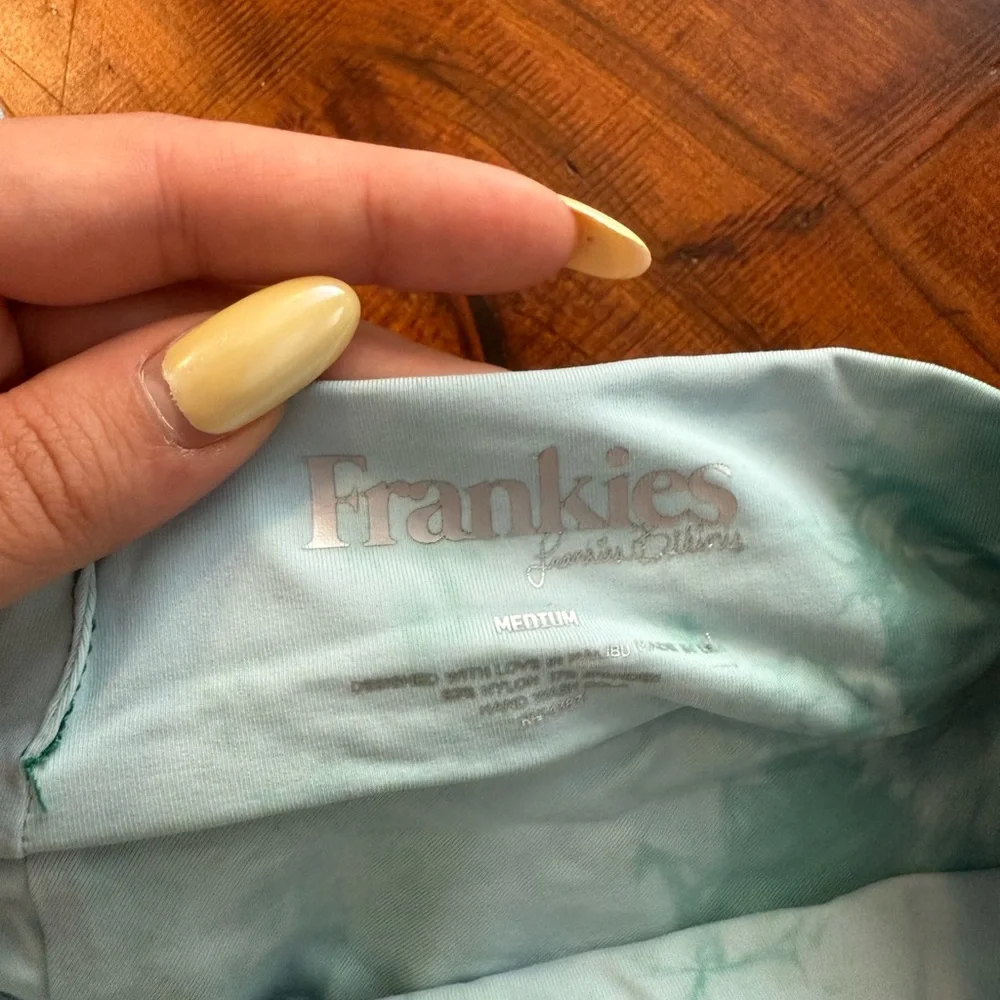 Frankie’s Bikinis Teal Tie-Dye Bikini Set - Picture 2 of 4